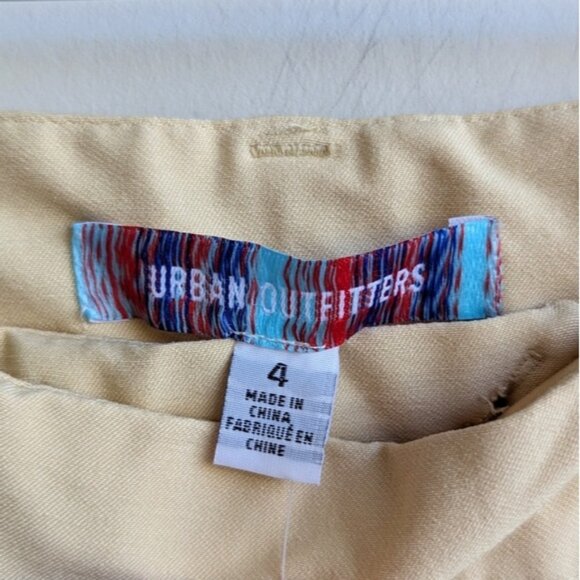 NWT Urban Outfitters pale yellow bootcut dress pants - Picture 5 of 6
